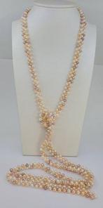 Zonder Minimumprijs - Halsketting 5x6mm witte en roze Edison, Sieraden, Tassen en Uiterlijk, Kettingen, Nieuw