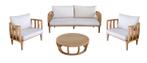 Stoel-Bank Loungeset - Mataro - Acacia - Wit - The Outsider, Tuin en Terras, Tuinbanken, Verzenden, Nieuw
