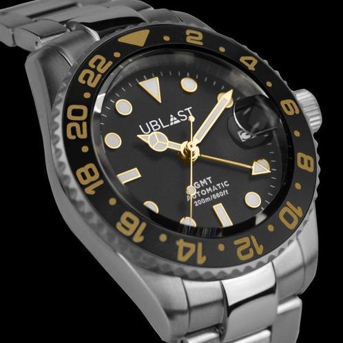 Ublast - Automatic Diver GMT - 20 ATM - UBDGM40BKG - Heren -, Sieraden, Tassen en Uiterlijk, Horloges | Heren