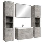 Badkamermeubel Set Paso XL 80 x 40 cm Beton Grijs, Huis en Inrichting, Badkamer | Badkamermeubels, Verzenden, Nieuw, Wastafelkast