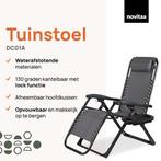 2dekans | Novitaa Opvouwbare Ligstoel - Verstelbaar -, Tuin en Terras, Tuinsets en Loungesets, Ophalen of Verzenden, Gebruikt