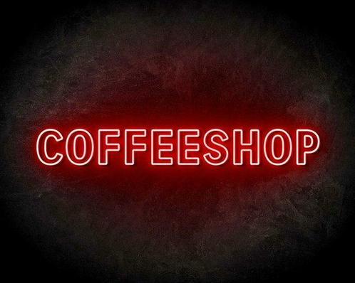 COFFEESHOP DUBBEL neon sign - LED neon reclame bord neon ..., Zakelijke goederen, Overige Zakelijke goederen, Verzenden