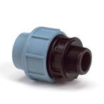 Unidelta PE rechte koppeling 16 x 1/2 buitendraad, Ophalen of Verzenden, Nieuw