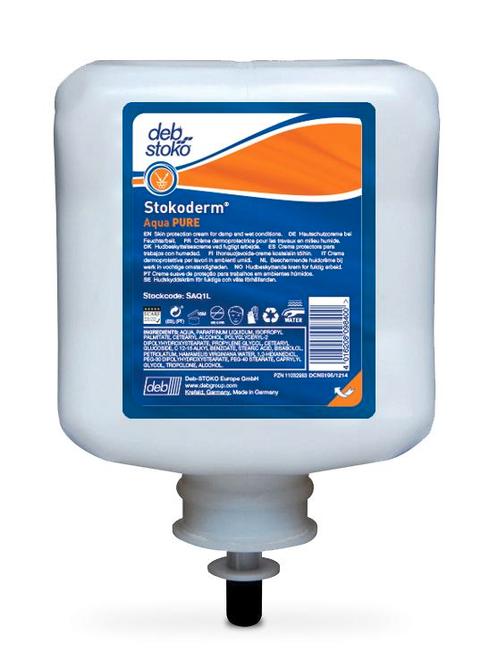 Deb Stoko Stokoderm Aqua Pure - 6 x 1000 ml, Huis en Inrichting, Schoonmaakartikelen, Verzenden