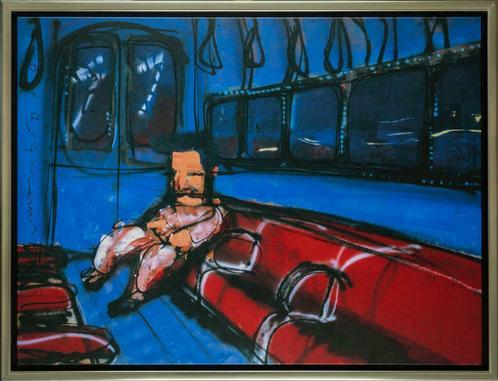 Herman Brood | Giclée: Metro | Afmeting: 90cm x 120cm, Antiek en Kunst, Kunst | Litho's en Zeefdrukken, Ophalen of Verzenden