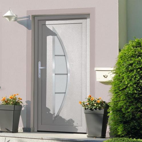 vidaXL Voordeur 98x200 cm PVC wit, Doe-het-zelf en Verbouw, Deuren en Horren, Nieuw, Verzenden