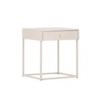 *WOONWINKEL* Metalen Nachtkastje Met Lade Beige, Huis en Inrichting, Slaapkamer | Nachtkastjes, Verzenden, Nieuw
