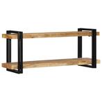 vidaXL Wandschap 110x33x45 cm massief ruw mangohout, Verzenden, Nieuw