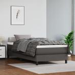 vidaXL Pocketveringmatras 90x200x20 cm kunstleer grijs, Verzenden, Nieuw