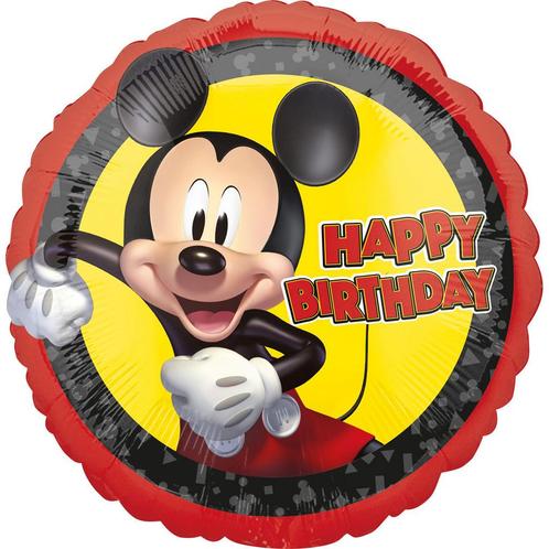 Mickey Mouse Helium Ballon Happy Birthday Versiering 43cm le, Hobby en Vrije tijd, Feestartikelen, Nieuw, Verzenden
