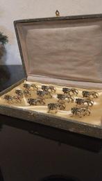 Messensteun (12) - lions - goudkleurig brons - leeuw, Antiek en Kunst, Antiek | Meubels | Tafels