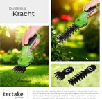 tectake® 2-in-1 Accu Heggenschaar - Buxusschaar en Grasschaa, Verzenden, Nieuw