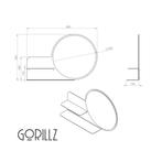 Gorillz Clever - Zwart, Huis en Inrichting, Woonaccessoires | Spiegels, Verzenden, Nieuw