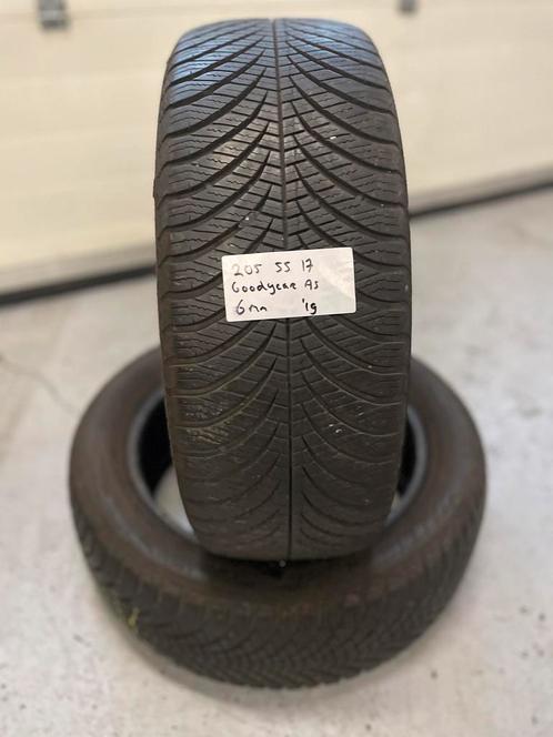 205/55/17 GOODYEAR VECTOR4SEASON 6MM 2 STUKS 120,- (2019), Auto-onderdelen, Banden en Velgen, 17 inch, All Season, 205 mm, Personenwagen