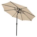 Parasol met LED verlichting 2.7 m - Kantelbaar Knikbaar - 32, Tuin en Terras, Verzenden, Nieuw