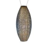 Solar Lampion Long Oval - Paisley Gold - 20 cm, Tuin en Terras, Buitenverlichting, Verzenden, Minder dan 50 watt, Overige typen