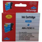 Huismerk Brother LC-123C cartridge cyaan, Verzenden, Nieuw, Huismerk