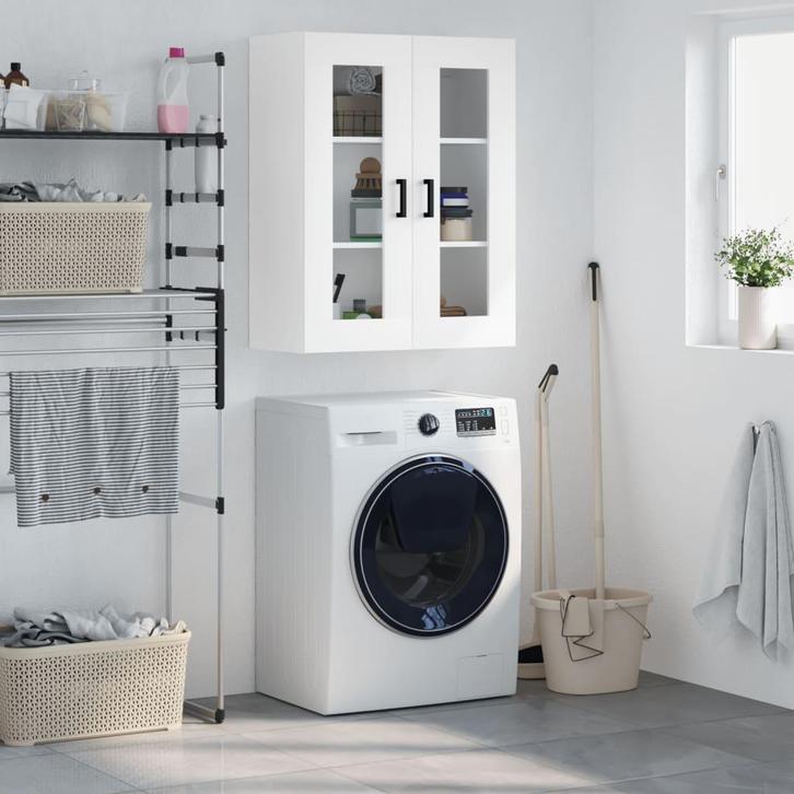 vidaXL Hangkast 69,5x34x90 cm wit, Huis en Inrichting, Kasten | Buffetkasten, 25 tot 50 cm, Nieuw, Overige houtsoorten, Minder dan 100 cm