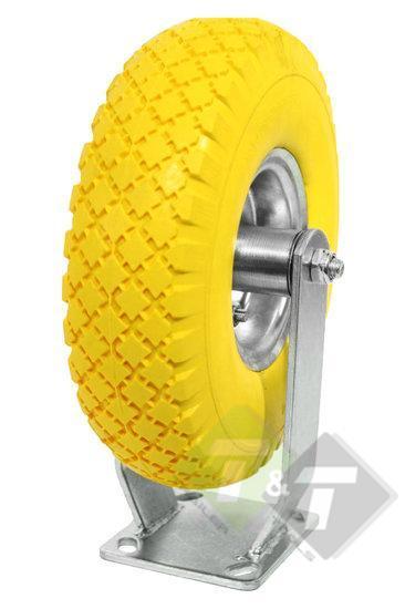 Bokwiel Massief, PU Wiel,  Vol Rubber, Anti Lek, 300mm Hoog,, Doe-het-zelf en Verbouw, Zwenkwielen, Nieuw, Ophalen of Verzenden