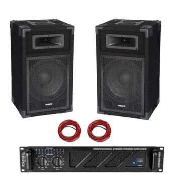 Disco versterker  met 8Inch speakers Amp 300-8