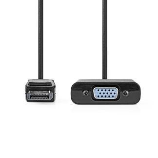 DisplayPort naar VGA adapterkabel | Nedis | 0.2 meter, Audio, Tv en Foto, Audiokabels en Televisiekabels, Nieuw, Verzenden