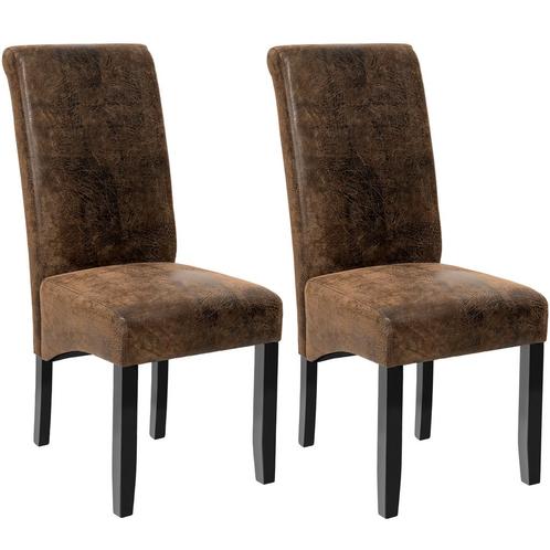 Eetkamerstoel, ergonomisch, massief hardhout - oud bruin, Se, Huis en Inrichting, Stoelen, Verzenden