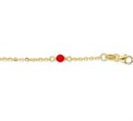 The Jewelry Collection Geelgouden Armband bloedkoraal, Verzenden, Nieuw