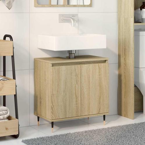 vidaXL Badkamerkast 58x33x60 cm bewerkt hout sonoma, Huis en Inrichting, Badkamer | Badkamermeubels, Nieuw, Verzenden