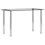 vidaXL Eettafel 120x60x75 cm gehard glas zwart en, Huis en Inrichting, Tafels | Eettafels, Verzenden, Nieuw