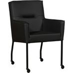 Set van 10 Leren eetkamerstoelen Lucky - Toledo Nero, Huis en Inrichting, Stoelen, Ophalen of Verzenden, Nieuw, Leer