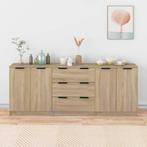 vidaXL 3-delige Dressoirs bewerkt hout sonoma eiken, Huis en Inrichting, Kasten | Dressoirs, Verzenden, Nieuw, 50 tot 100 cm, 25 tot 50 cm