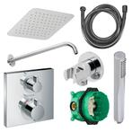 Hansgrohe Ecostat Regendoucheset Inbouw Wanduitloop met, Ophalen of Verzenden, Nieuw, Chroom, Kraan