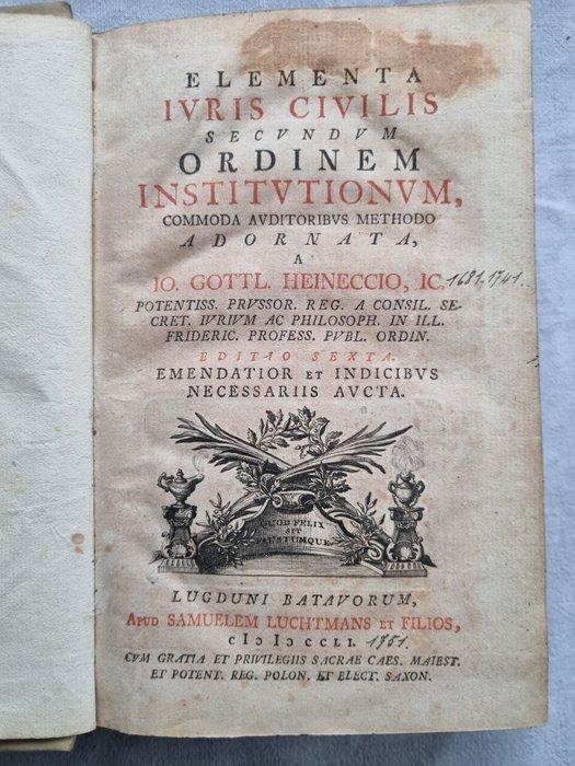 Io. Gottl. Heineccius - Elementa Iuris Civilis Secundum, Antiek en Kunst, Antiek | Boeken en Bijbels