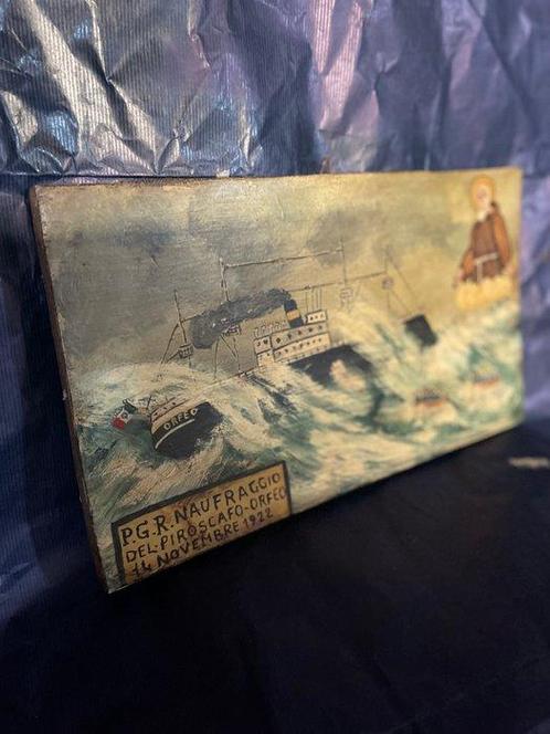 Vintage Votiefgeschenk - Hout - 1920-1930 - Scheepsramp van, Antiek en Kunst, Kunst | Niet-Westerse kunst