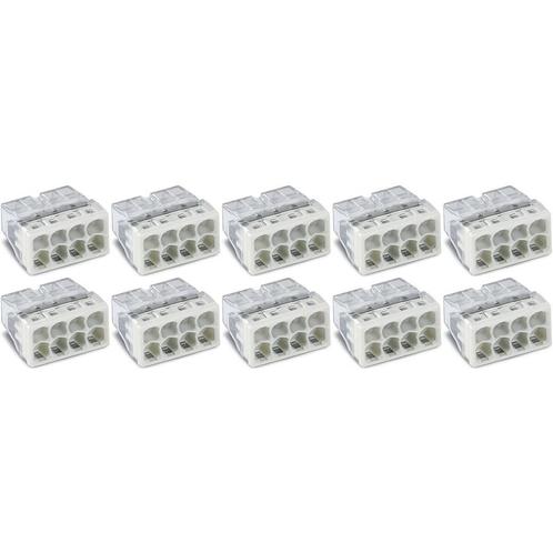 WAGO - Lasklem - 8 Polig - 0.5-2.5mm2 - Wit - 10 Stuks, Doe-het-zelf en Verbouw, Elektra en Kabels, Nieuw, Ophalen of Verzenden