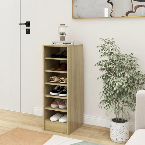 vidaXL Schoenenkast 31,5x35x90 cm bewerkt hout sonoma, Huis en Inrichting, Kasten | Schoenenrekken, Nieuw, Verzenden