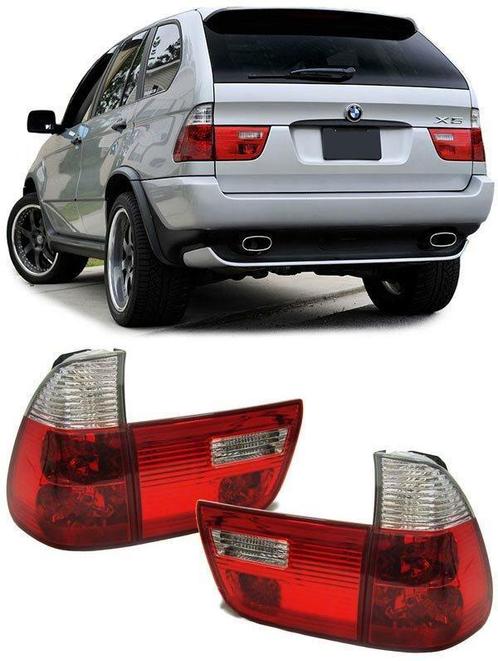 Achterlichten Rood/Wit Design BMW X5 E53 1999-2003 B5857, Auto-onderdelen, Verlichting, Nieuw, BMW