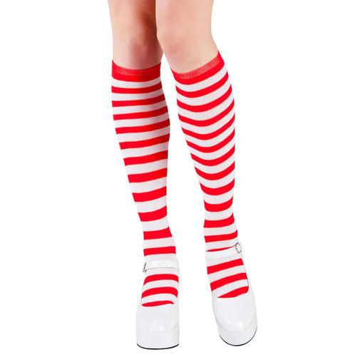 Kniekousen Gestreept rood/wit Lucy, Kleding | Dames, Carnavalskleding en Feestkleding, Nieuw, Ophalen of Verzenden