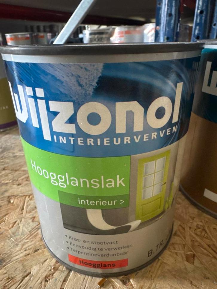 Wijzonol Hoogglanslak Interieur - ZWART - 1 liter, Doe-het-zelf en Verbouw, Verf, Beits en Lak, Lak, Zwart, Nieuw, Minder dan 5 liter