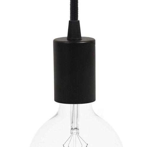 Lamphouder set | Zwart | Modern | E27 fitting, Doe-het-zelf en Verbouw, Elektra en Kabels, Overige typen, Nieuw, Ophalen of Verzenden