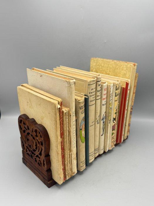 Handgesneden houten uitschuifbare boekensteun -, Antiek en Kunst, Curiosa en Brocante