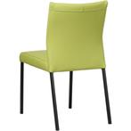 Leren eetkamerstoel Basic - Hermes Lime (felgroen) - Poten, Huis en Inrichting, Stoelen, Nieuw, Leer, Ophalen of Verzenden, Eén