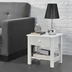 Nachtkastje Capri 40x29,7x41,5 cm met lade en plank wit, Huis en Inrichting, Tafels | Bijzettafels, Verzenden, Nieuw