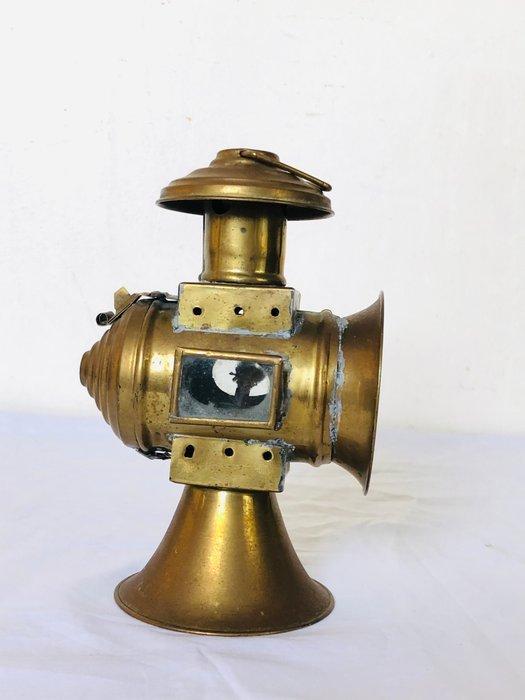 Ancienne - Lantaarn - 1900 - Messing - op petroleum voor, Antiek en Kunst, Antiek | Overige Antiek