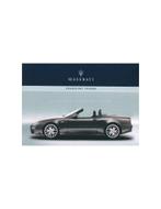 2006 MASERATI GRANSPORT SPYDER INSTRUCTIEBOEKJE ENGELS USA