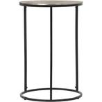 Bijzettafel - Trion Pado Hoog - Rond - 41cm - Zwart/Zilver -, Ophalen of Verzenden, Nieuw, Overige materialen