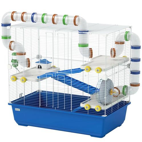 TRUUSK Hamsterkooi 4 Verdiepingen - Met Loopwiel en Voerbak, Dieren en Toebehoren, Knaagdieren en Konijnen | Hokken en Kooien