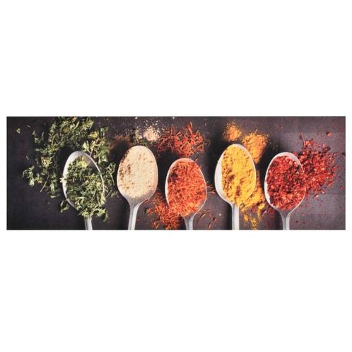 vidaXL Keukenmat wasbaar Spoons 45x150 cm, Tuin en Terras, Deurmatten, Nieuw, Verzenden