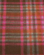 Polyester/Wol Ruit Fuchsia/Oranje, Nieuw