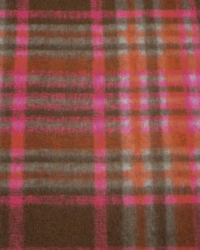 Polyester/Wol Ruit Fuchsia/Oranje, Hobby en Vrije tijd, Stoffen en Lappen, Nieuw